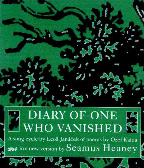 Book cover of Diary of One Who Vanished: A Song Cycle by Leos Janacek of Poems by Ozef Kalda