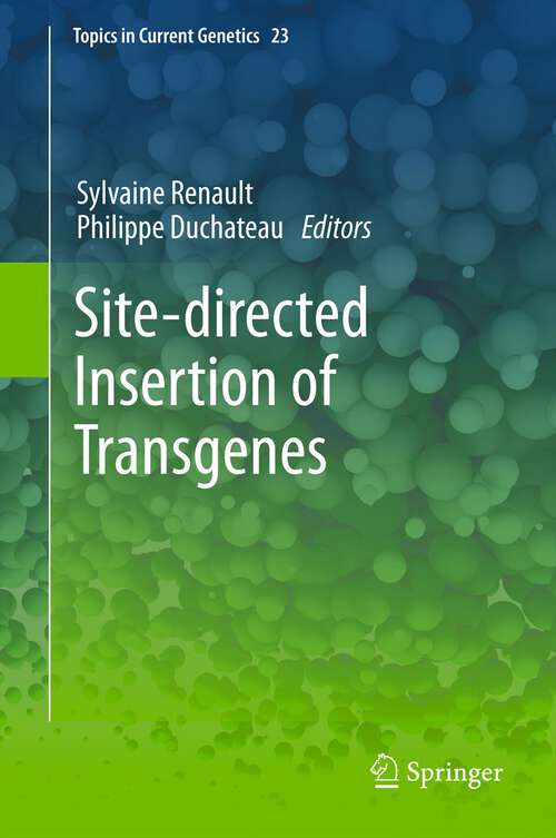 Book cover of Site-directed insertion of transgenes