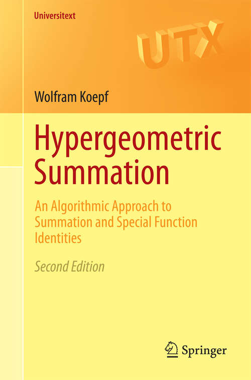 Book cover of Hypergeometric Summation