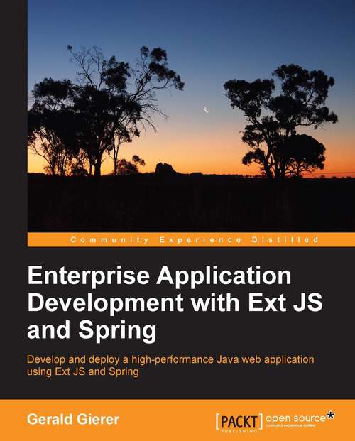 Book cover of Enterprise Application Development with Ext JS and Spring