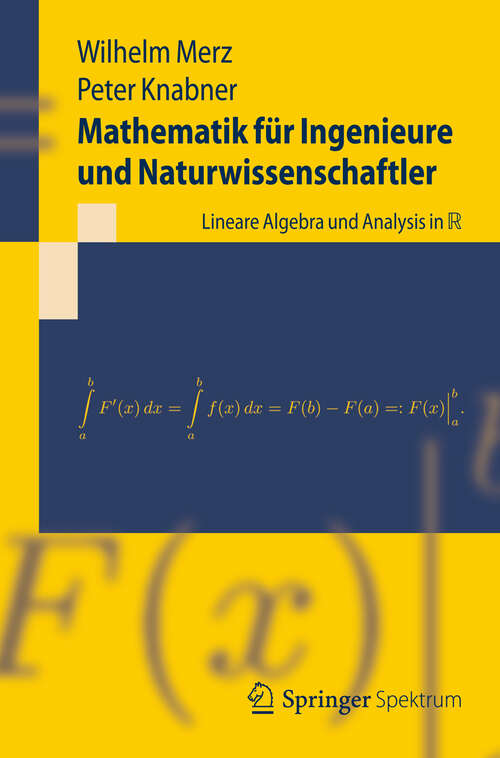 Book cover of Mathematik für Ingenieure und Naturwissenschaftler