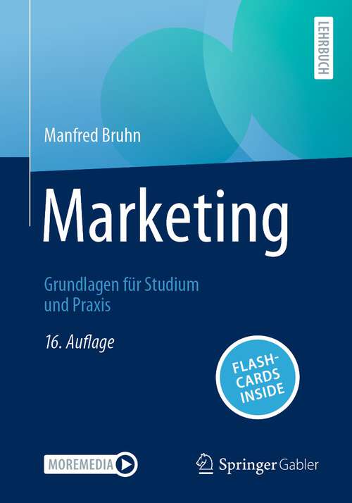 Book cover of Marketing: Grundlagen für Studium und Praxis (16. Aufl. 2024)