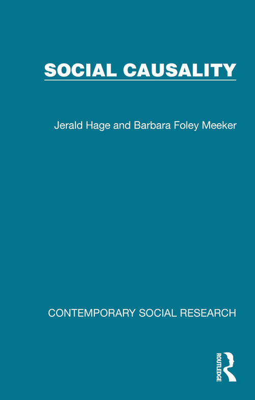 Book cover of Social Causality (1) (Contemporary Social Research)