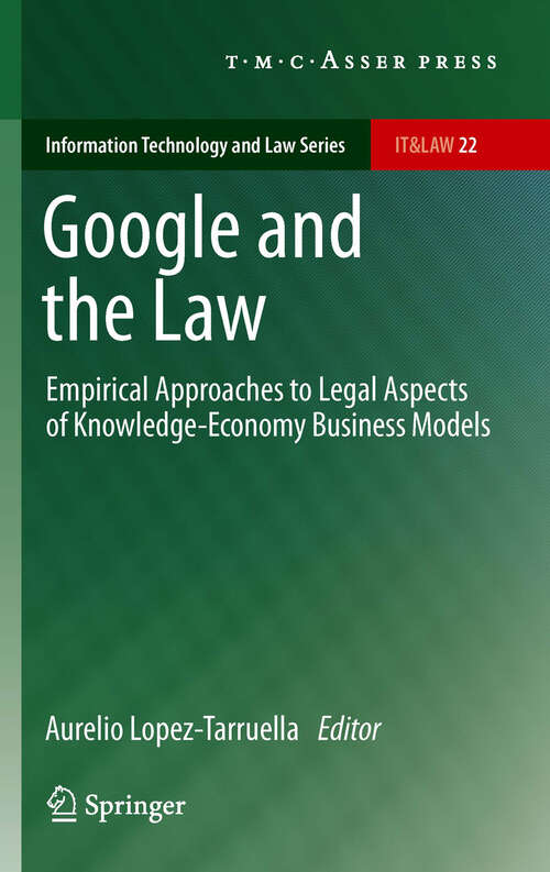 Book cover of Google and the Law