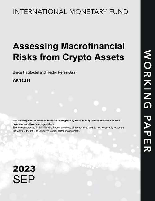 Book cover of Assessing Macrofinancial Risks from Crypto Assets