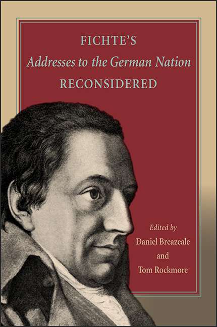 Book cover of Fichte's Addresses to the German Nation Reconsidered