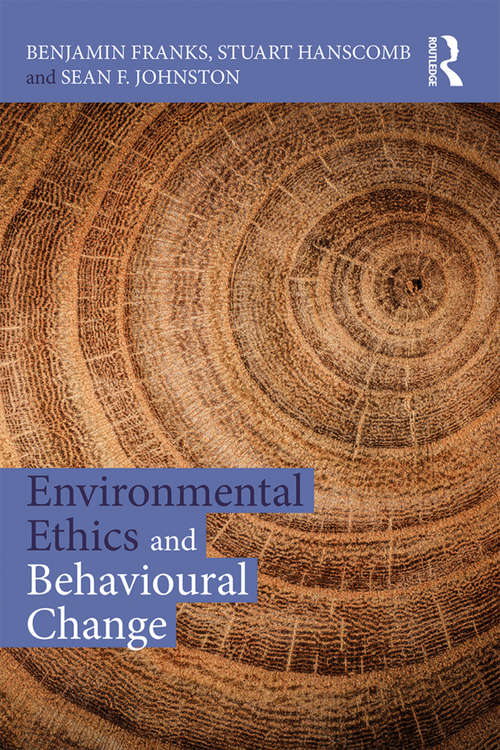 Book cover of Environmental Ethics and Behavioural Change