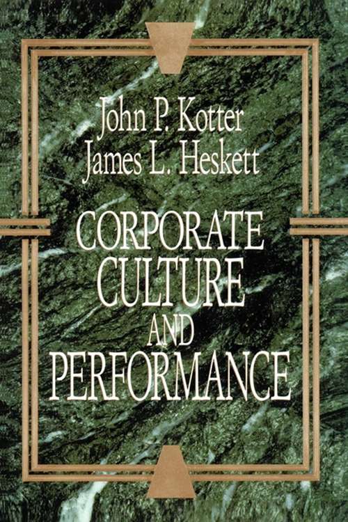 Book cover of Corporate Culture and Performance