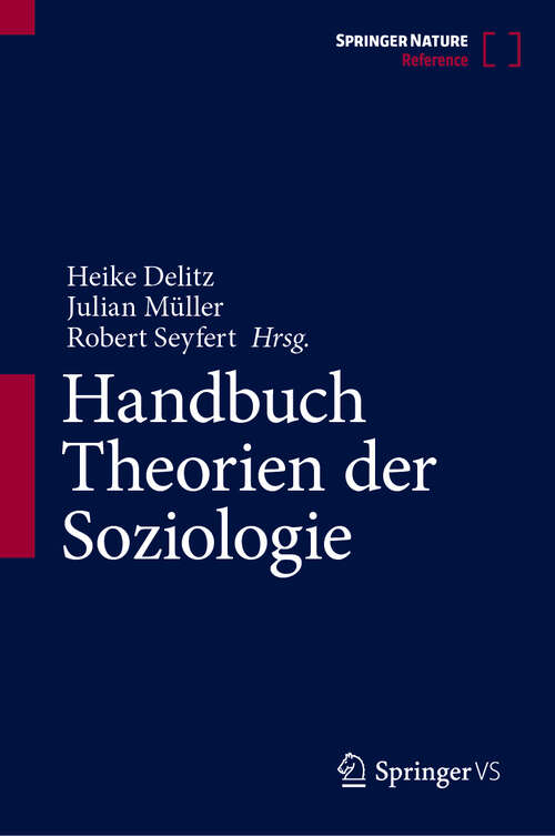 Book cover of Handbuch Theorien der Soziologie
