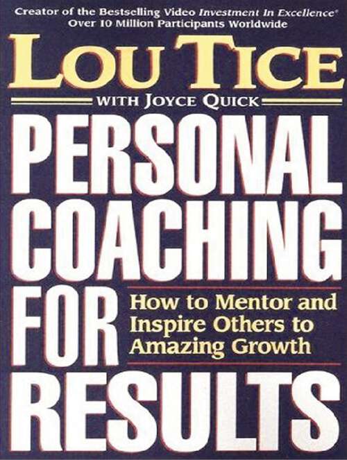 Book cover of Personal Coaching for Results