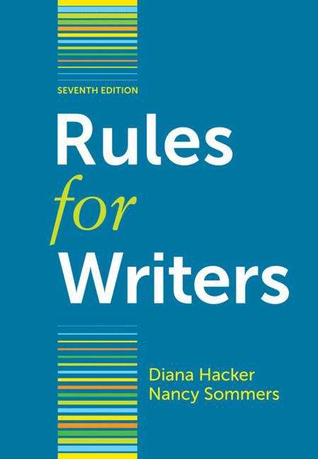 Book cover of Rules for Writers (7th Edition)