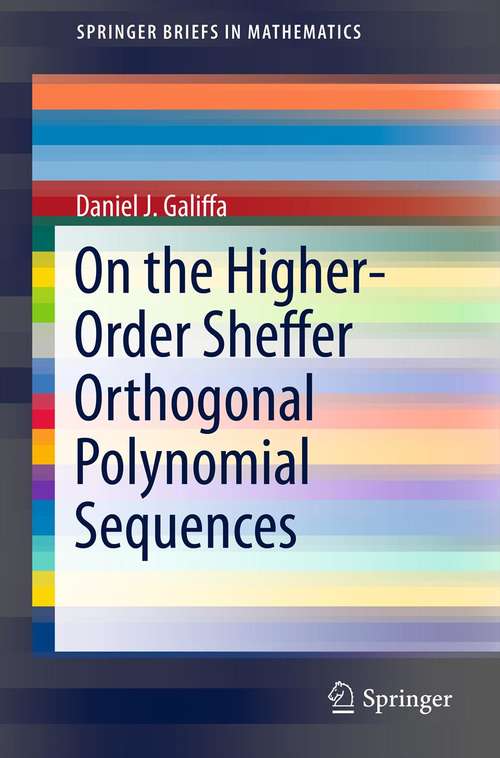 Book cover of On the Higher-Order Sheffer Orthogonal Polynomial Sequences