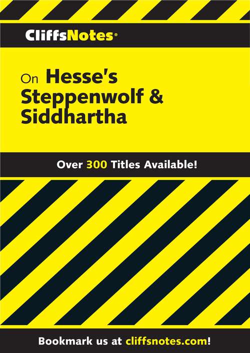 Book cover of CliffsNotes on Hesse's Steppenwolf & Siddhartha