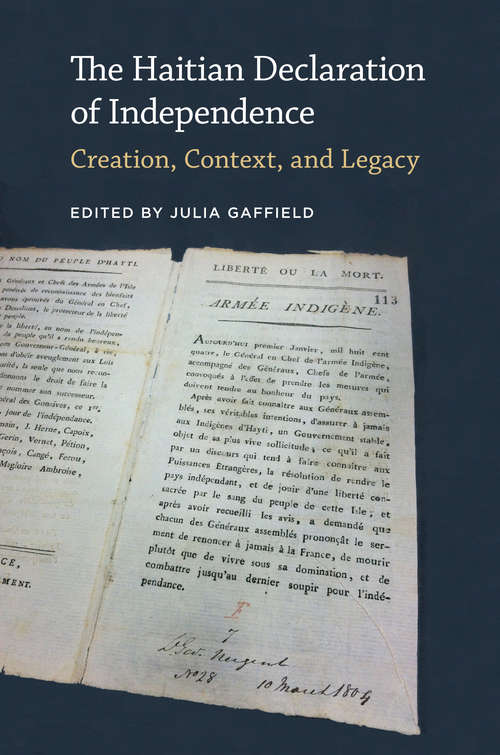 Book cover of The Haitian Declaration of Independence: Creation, Context, and Legacy (Jeffersonian America)