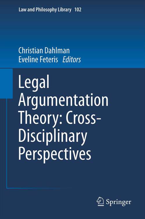 Book cover of Legal Argumentation Theory: Cross-Disciplinary Perspectives