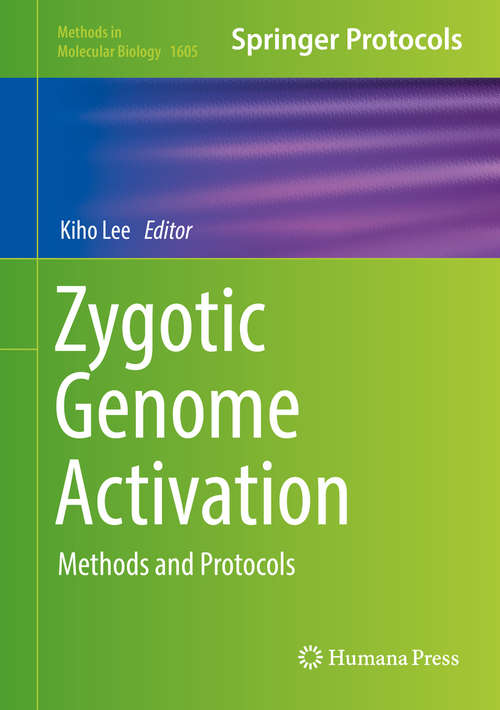 Book cover of Zygotic Genome Activation