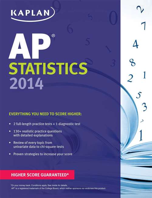 Book cover of Kaplan AP Statistics 2014