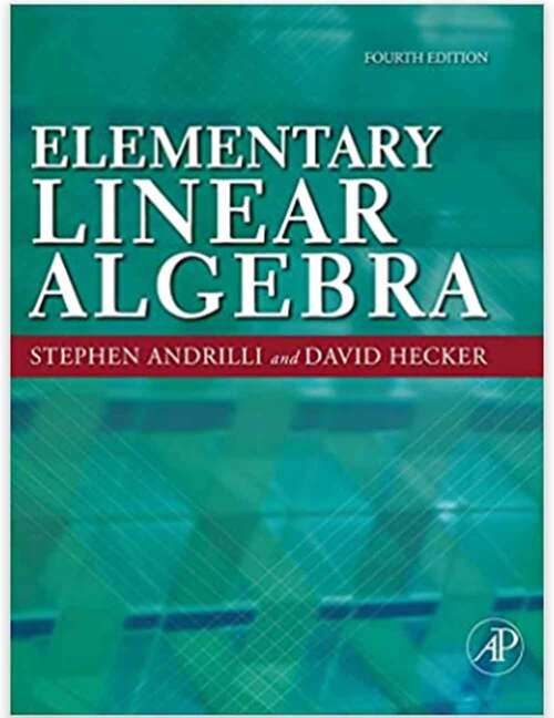 Book cover of Elementary Linear Algebra (Fourth Edition)