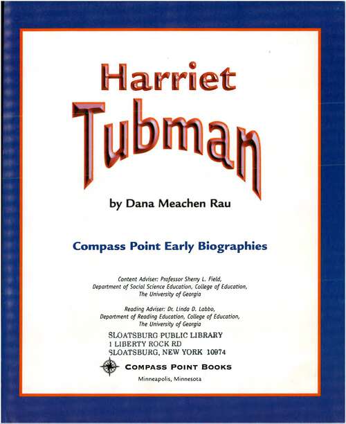 Book cover of Harriet Tubman (Compass Point Early Biographies)