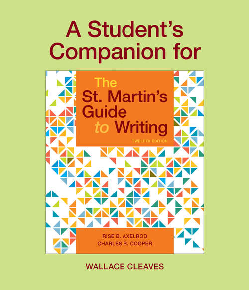 Book cover of A Student’s Companion for The St. Martin’s Guide to Writing (12)