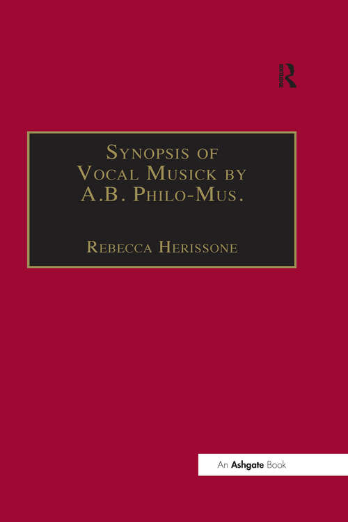 Book cover of Synopsis of Vocal Musick by A.B. Philo-Mus.