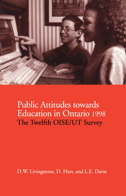 Public Attitudes Towards Education in Ontario, 1998: