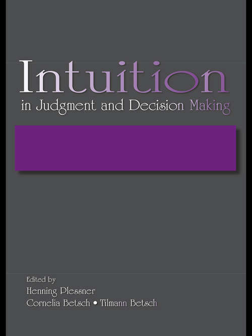 Book cover of Intuition in Judgment and Decision Making
