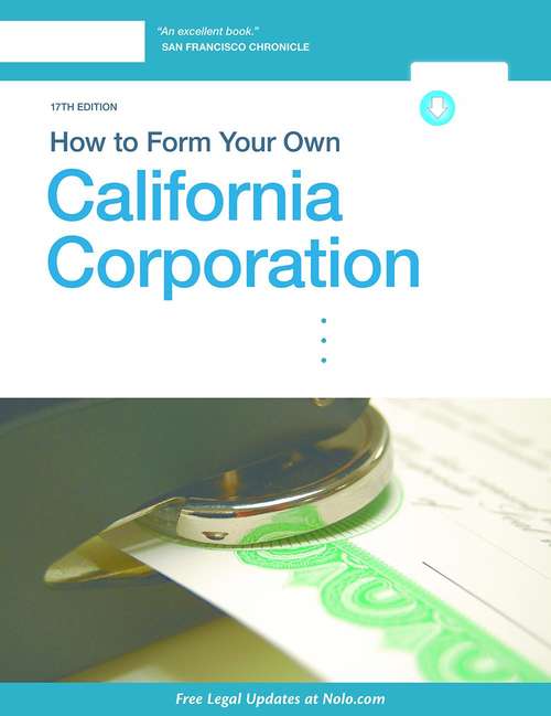 Book cover of How to Form Your Own California Corporation