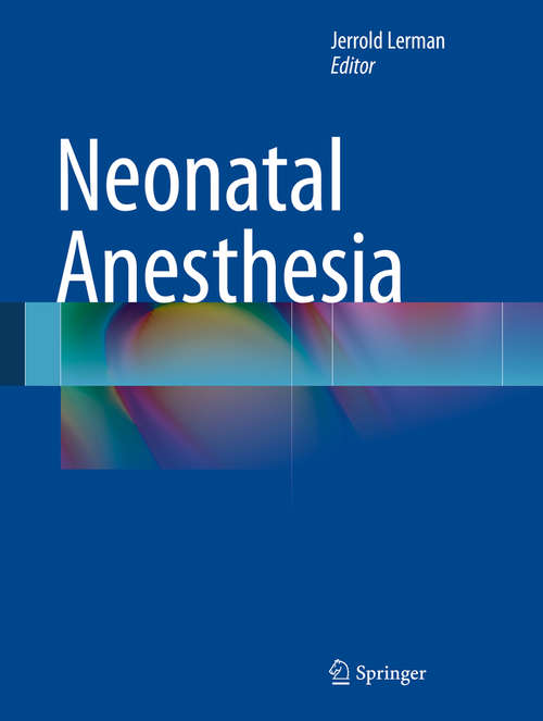Book cover of Neonatal Anesthesia