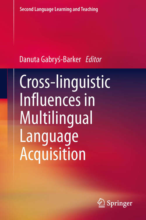 Book cover of Cross-linguistic Influences in Multilingual Language Acquisition