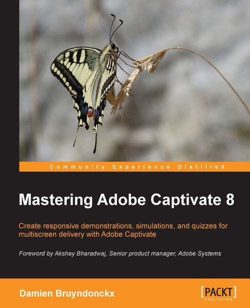 Book cover of Mastering Adobe Captivate 7