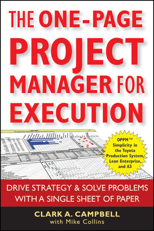 The One-Page Project Manager for Execution