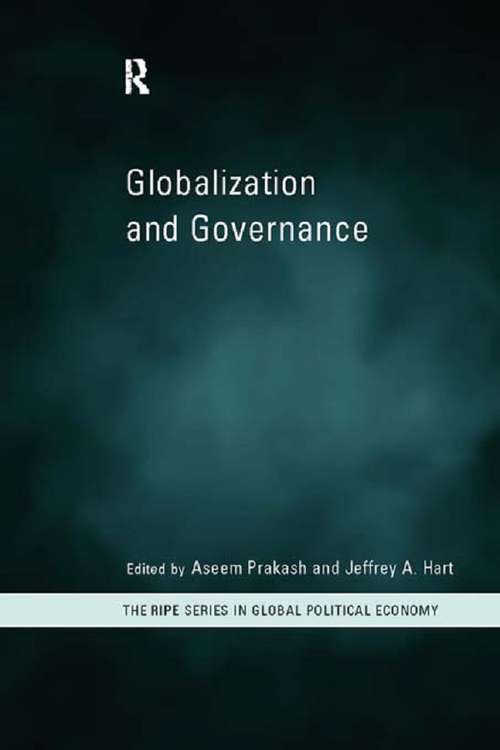 Book cover of Globalization and Governance (RIPE Series in Global Political Economy: Vol. 1)