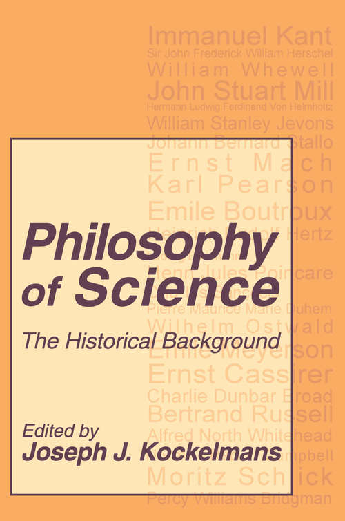 Book cover of Philosophy of Science: The Historical Background