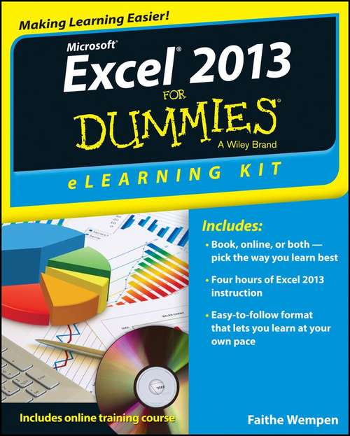 Book cover of Excel 2013 eLearning Kit For Dummies