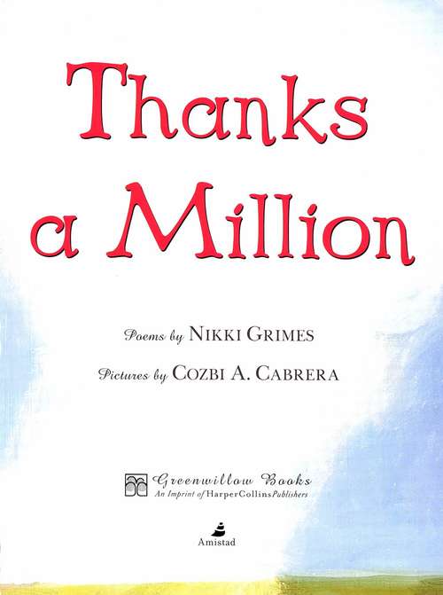 Book cover of Thanks a Million