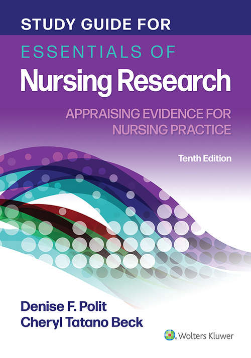 Book cover of Study Guide for Essentials of Nursing Research: Appraising Evidence for Nursing Practice