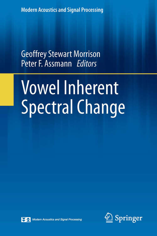 Book cover of Vowel Inherent Spectral Change