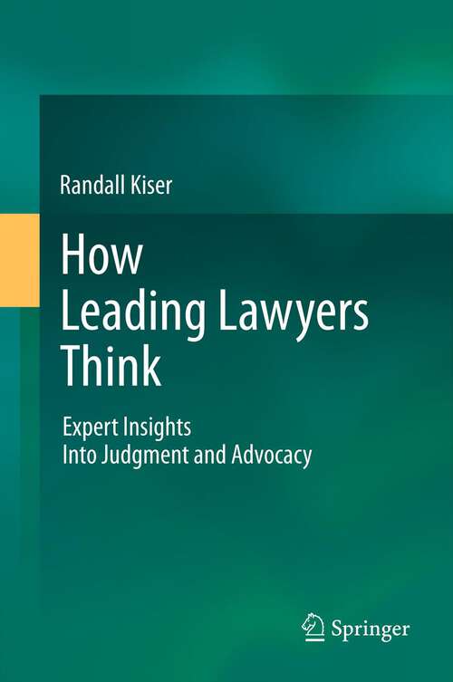 Book cover of How Leading Lawyers Think