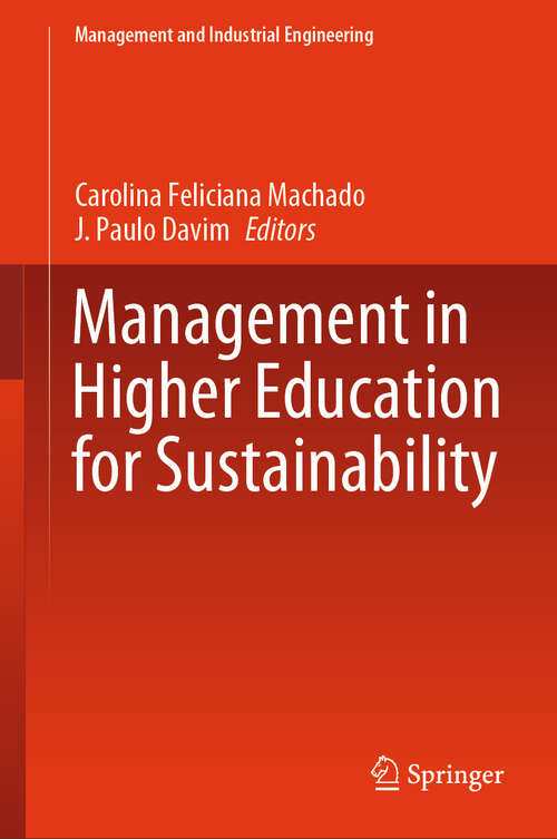Book cover of Management in Higher Education for Sustainability (Management and Industrial Engineering)