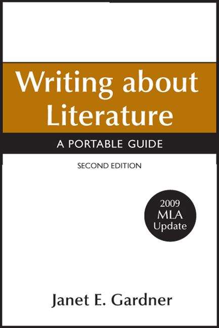 Book cover of Writing about Literature A Portable Guide (2nd Edition, 2009 MLA Update)