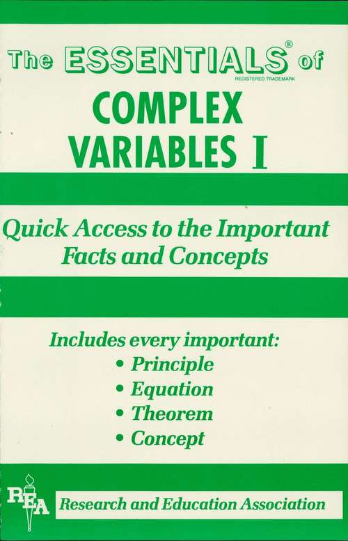 Complex Variables II Essentials