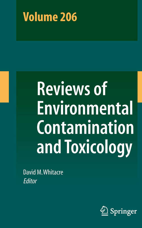 Book cover of Reviews of Environmental Contamination and Toxicology Volume 206