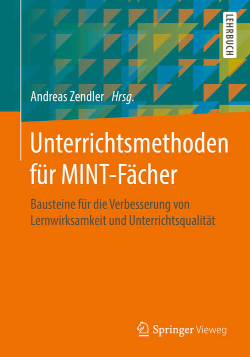 Book cover of Unterrichtsmethoden für MINT-Fächer