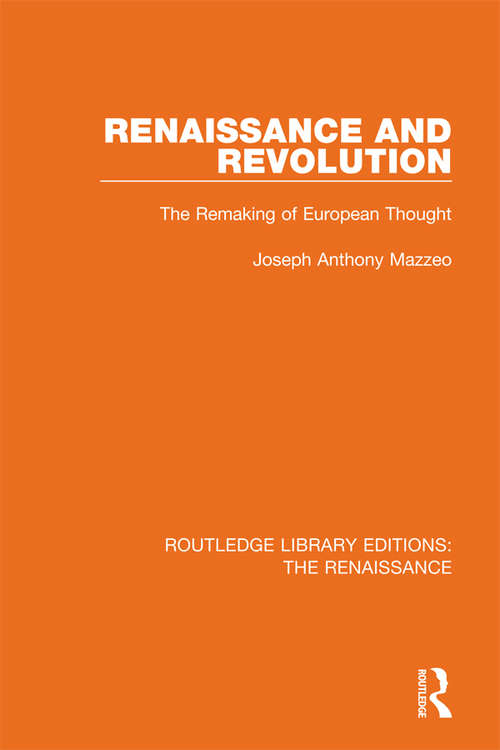 Book cover of Renaissance and Revolution: The Remaking of European Thought