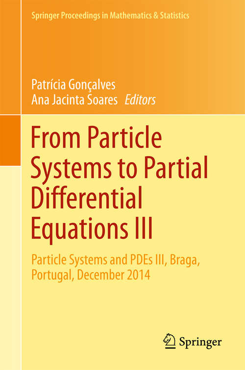 Book cover of From Particle Systems to Partial Differential Equations III