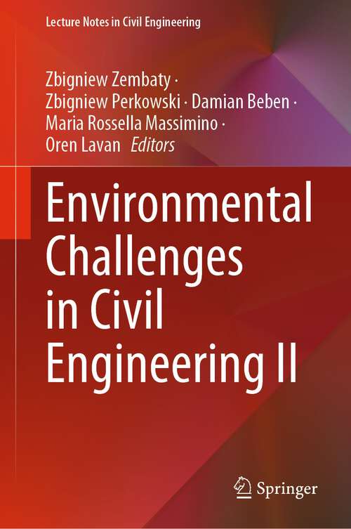 Book cover of Environmental Challenges in Civil Engineering II (1st ed. 2023) (Lecture Notes in Civil Engineering #322)