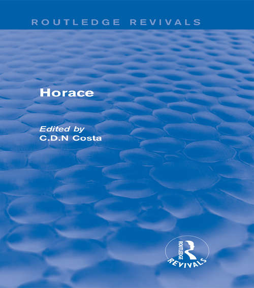 Book cover of Horace (Routledge Revivals)