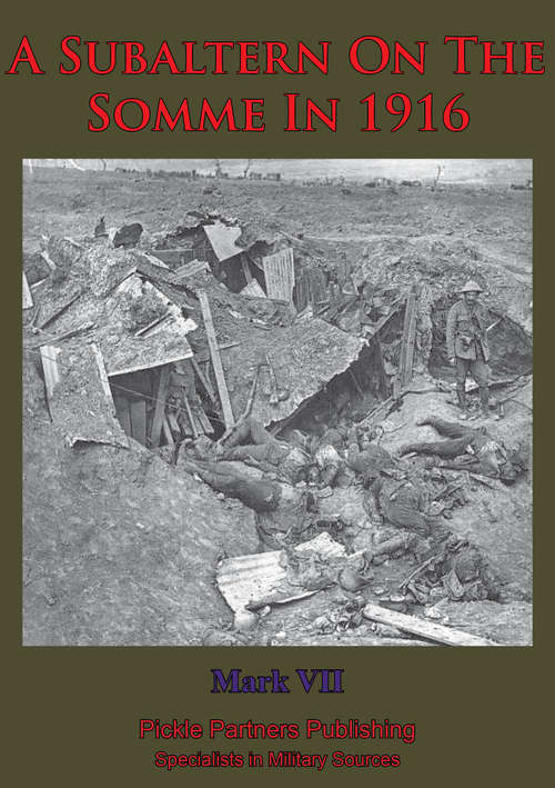 Book cover of A Subaltern On The Somme In 1916