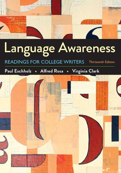 Book cover of Language Awareness: Readings For College Writers (Thirteenth Edition)